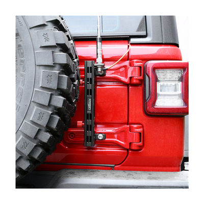 Soportador de asta de bandera de aleación de aluminio negro para Jeep Wrangler JL Robusto y duradero