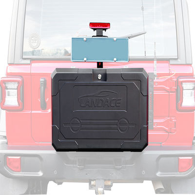 Panel de expansión de la puerta trasera de montaje trasero Caja de herramientas de almacenamiento de aluminio para Jeep