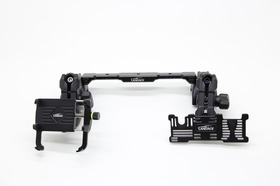 Soporte de teléfono con montaje múltiple + montaje GoPro con carril deslizante de aluminio, ángulo flexible para Jeep Wrangler 2018-2022