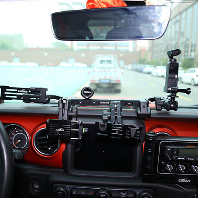Anodic Oxidated Center Console Panel de control montador de soporte de teléfono para el accesorio JEEP Wrangler